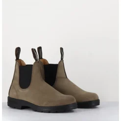 Sale BLUNDSTONE Classic Chelsea Boots cuir nubuck - 1941 STONE NUBUCK TAUPE