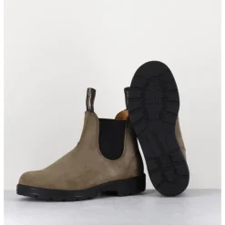 Sale BLUNDSTONE Classic Chelsea Boots cuir nubuck - 1941 STONE NUBUCK TAUPE