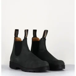 New BLUNDSTONE Classic Chelsea Boots en cuir nubuck - 587 RUSTIC BLACK NOIR