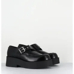 Online OA NON FASHION Creepers en cuir glacé - COOL ABRA NERO NOIR