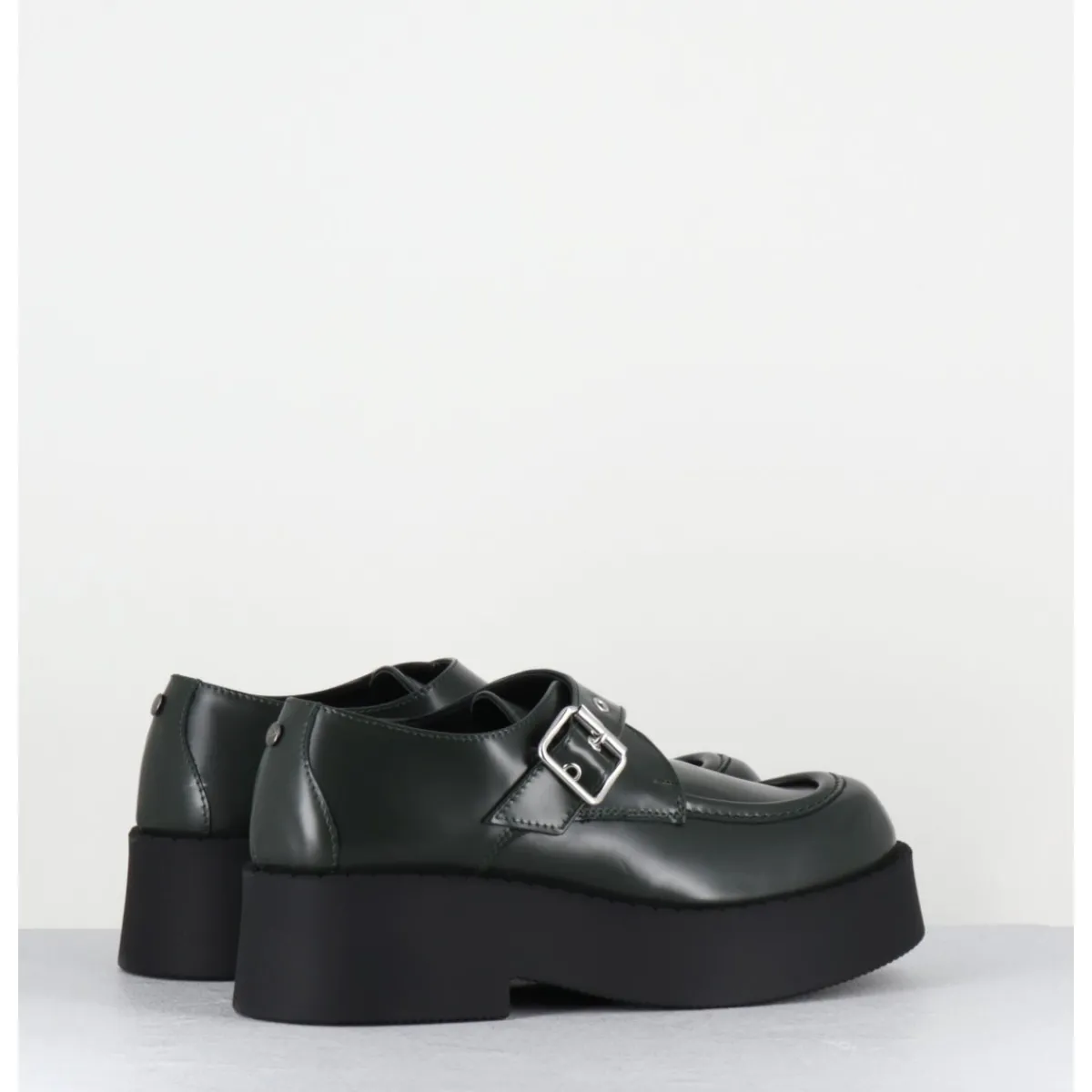 Online OA NON FASHION Creepers en cuir glacé - COOL ABRA VERDE VERT