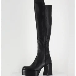 Outlet PREMIATA Cuissardes à plateforme en cuir - M6575 NAPPA NERO NOIR