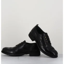 Discount OFFICINE CREATIVE Derbies à boutonnière en cuir - CALIXTE 035 NERO NOIR