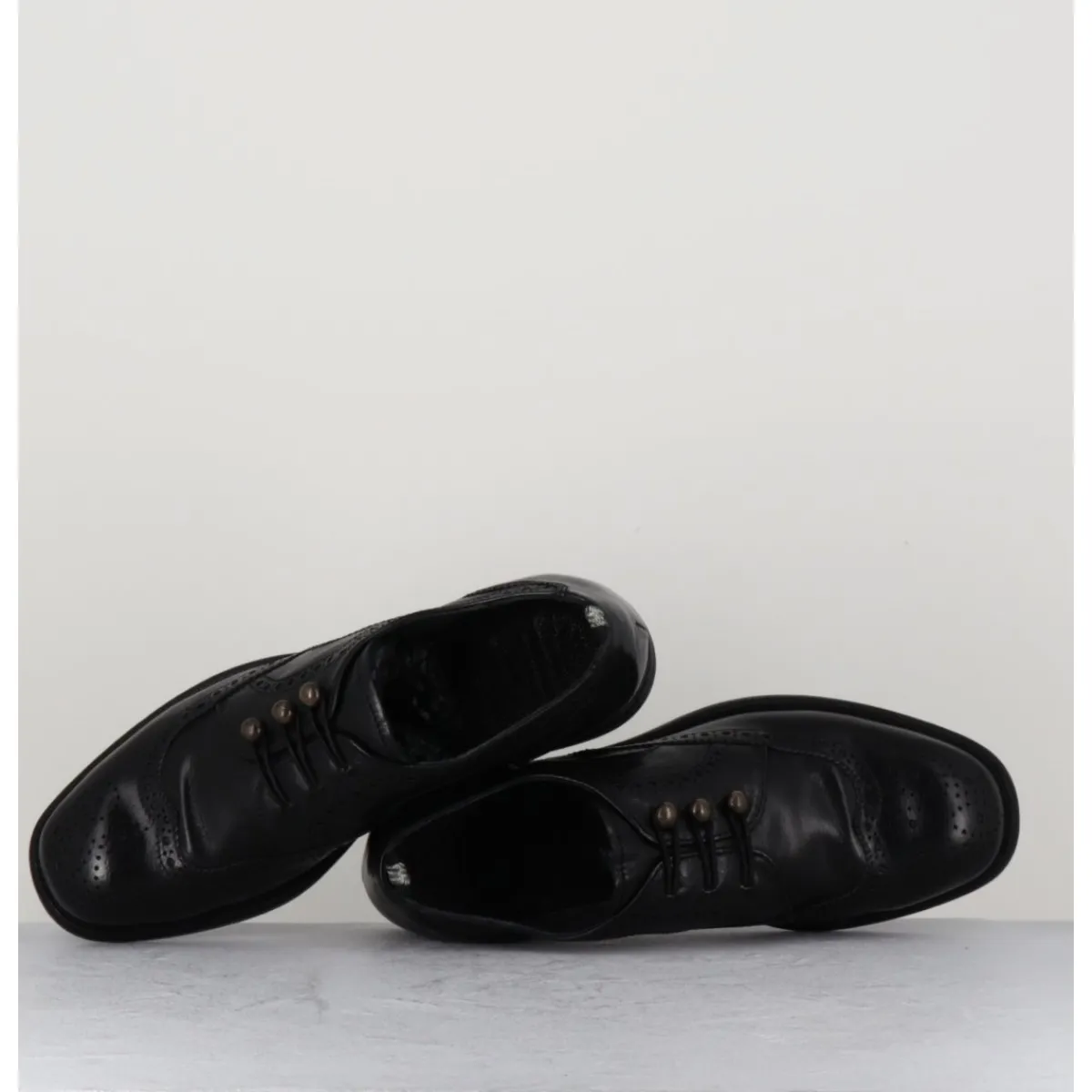 Discount OFFICINE CREATIVE Derbies à boutonnière en cuir - CALIXTE 035 NERO NOIR