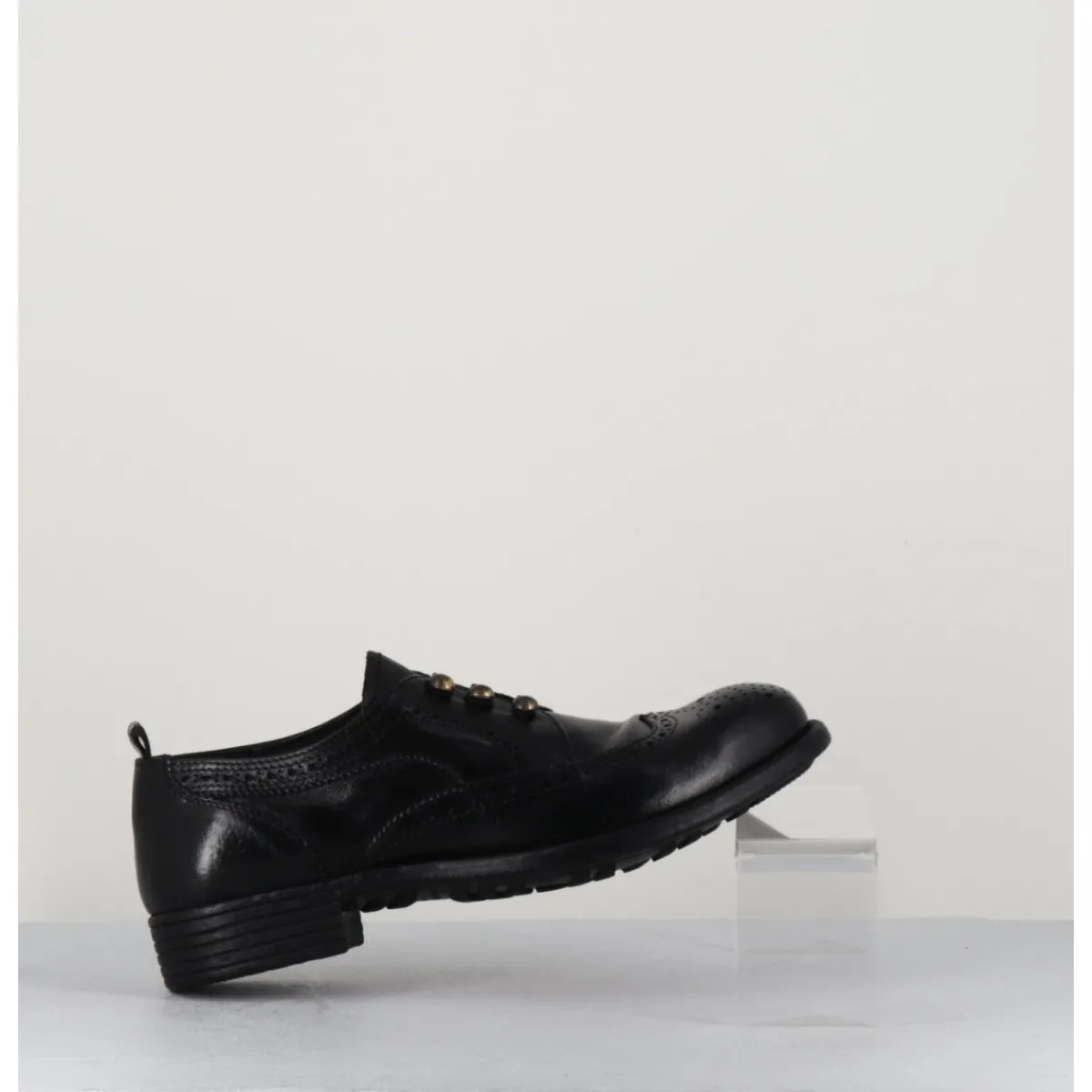 Discount OFFICINE CREATIVE Derbies à boutonnière en cuir - CALIXTE 035 NERO NOIR