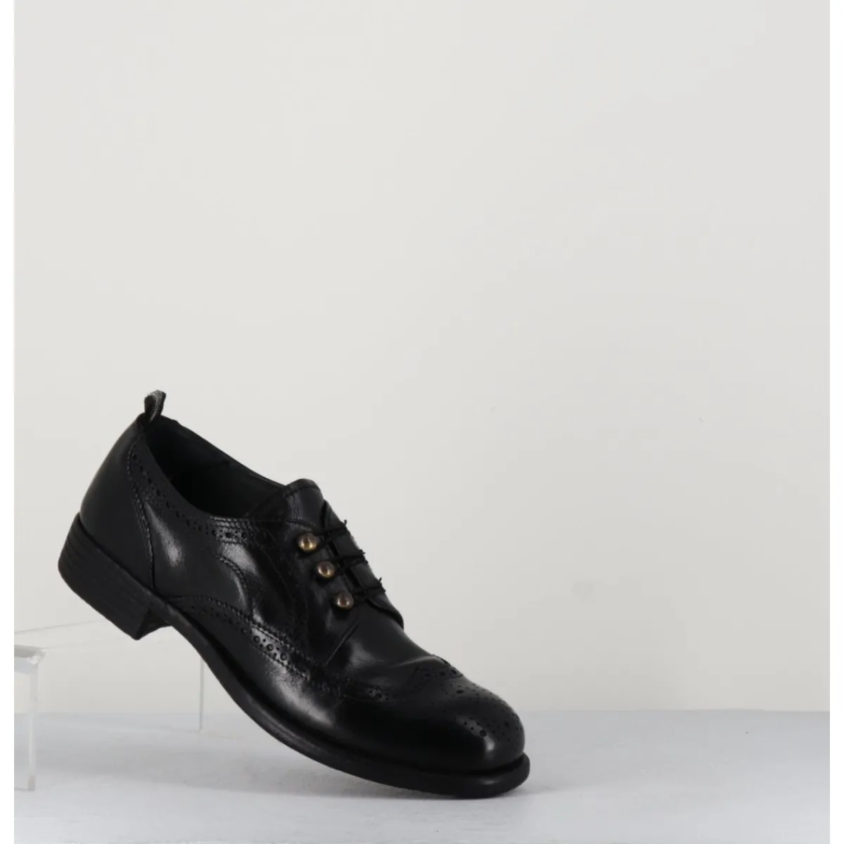 Discount OFFICINE CREATIVE Derbies à boutonnière en cuir - CALIXTE 035 NERO NOIR