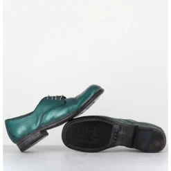 Best MOMA Derbies à lacets en cuir métallisé ligne japonisante - 45401A BON MALTA BLEU