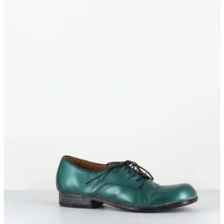 Best MOMA Derbies à lacets en cuir métallisé ligne japonisante - 45401A BON MALTA BLEU