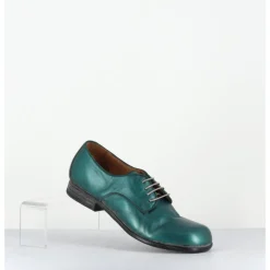 Best MOMA Derbies à lacets en cuir métallisé ligne japonisante - 45401A BON MALTA BLEU