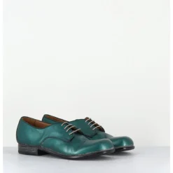 Best MOMA Derbies à lacets en cuir métallisé ligne japonisante - 45401A BON MALTA BLEU