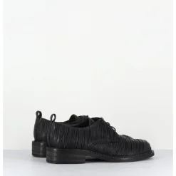 Sale GARRICE LAB Derbies à lacets en cuir plissé - ANATO PLISSE NERO NOIR