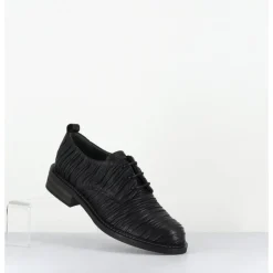Sale GARRICE LAB Derbies à lacets en cuir plissé - ANATO PLISSE NERO NOIR