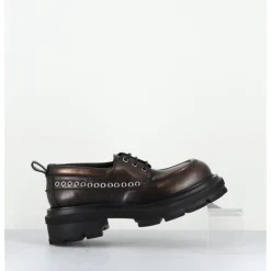 Hot ELENA IACHI Derbies à lacets en cuir vieilli marron métallisé - E4013 RESORT BRONZO BRONZE