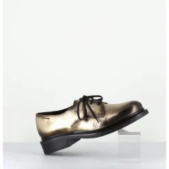 Clearance HOTTO Derbies en cuir craquelé doré effet usé - 61364 CRASH ORO DORE