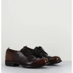 Sale OFFICINE CREATIVE Derbies en cuir "Tie&Dye" - CALIXTE01 OLD MORO MARRON