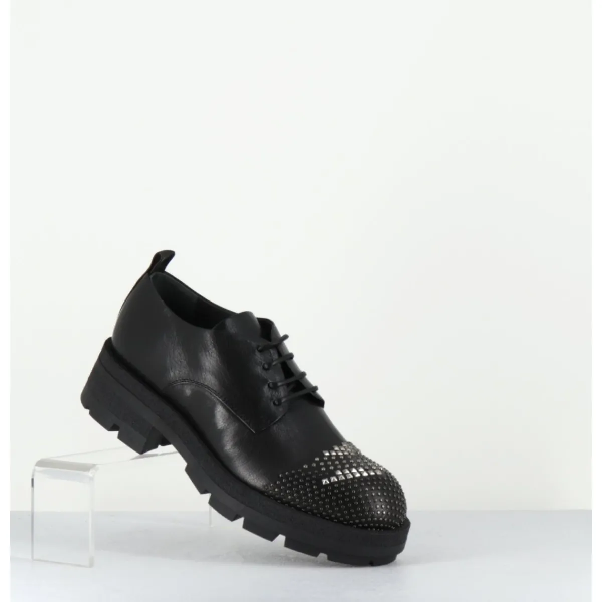 Sale GARRICE LAB Derbies en cuir bout clouté - DABRAN SIENA NERO NOIR