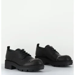 Sale GARRICE LAB Derbies en cuir bout clouté - DABRAN SIENA NERO NOIR