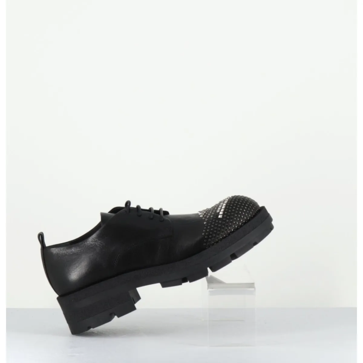Sale GARRICE LAB Derbies en cuir bout clouté - DABRAN SIENA NERO NOIR