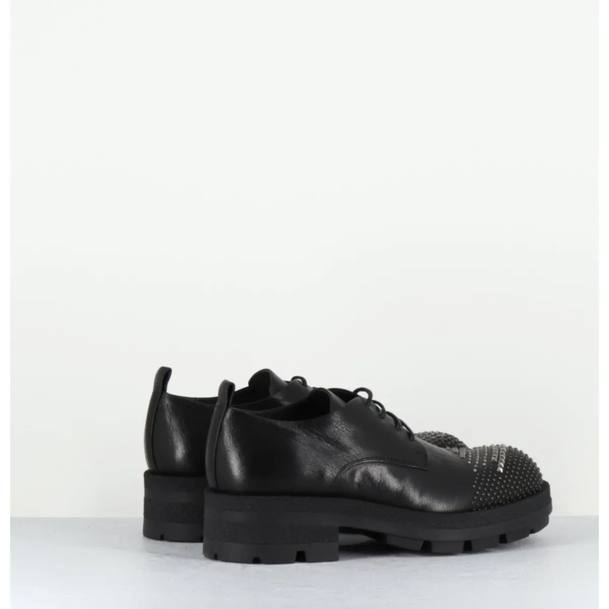 Sale GARRICE LAB Derbies en cuir bout clouté - DABRAN SIENA NERO NOIR