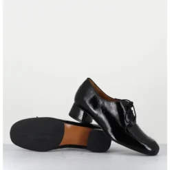 Online AUDLEY Derbies en cuir petit talon - MONICA BLACK MALORY NOIR