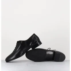 Clearance TO&CO Derbies minimalistes en cuir souple - STJA COW BLACK NOIR