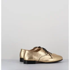 Hot TO&CO Derbies minimalistes en cuir doré - STJA COW PLATINO DORE