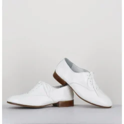 Best TO&CO Derbies minimalistes en cuir souple - STJA COW WHITE BLANC