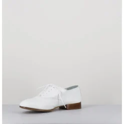 Best TO&CO Derbies minimalistes en cuir souple - STJA COW WHITE BLANC