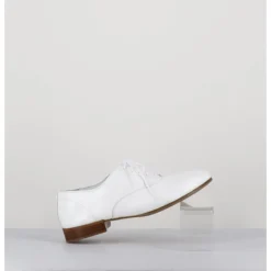 Best TO&CO Derbies minimalistes en cuir souple - STJA COW WHITE BLANC