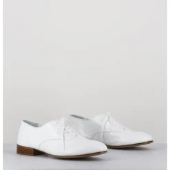 Best TO&CO Derbies minimalistes en cuir souple - STJA COW WHITE BLANC
