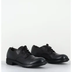 Clearance OFFICINE CREATIVE Derbies souples à lacets en cuir brossé noir & bleu - SERGEANT101 SUPERNERO