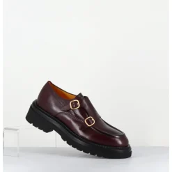 Discount MARA BINI Derby à double boucle en cuir souple x - T219 SETA VINACCIA BORDEAU