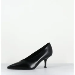 Hot LELLA BALDI Escarpins bout pointu en cuir glacé - LT2434 LAREDO NERO NOIR