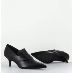 Clearance ROTTA Escarpins bout pointu petit talon en cuir ASHI NAPPA BLACK NOIR