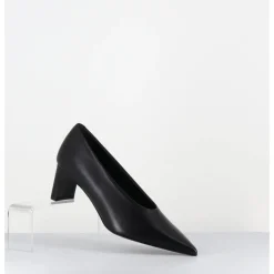 Hot TO&CO Escarpins bout pointu petit talon en cuir - SLIDE24 NAPPA NERO NOIR