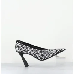 Clearance PREMIATA Escarpins bout pointu talon haut mesh rivets argentés - M6714H24 NERO NOIR