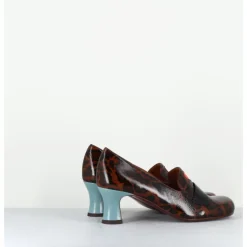 Outlet CHIE MIHARA Escarpins petit talon cuir imprimé léopard coeur rouge - MYMARA FIAT CASTANO