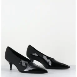 Outlet ROTTA Escarpins petit talon en cuir vernis - AISIL VERNICE BLACK NOIR