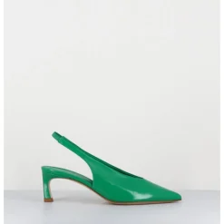 Discount HALMANERA Escarpins slingback pointu en cuir - VALE21 GLAZE MELA VERT