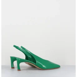 Discount HALMANERA Escarpins slingback pointu en cuir - VALE21 GLAZE MELA VERT