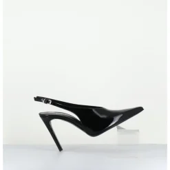 ROTTA Escarpins slingback talon haut en cuir vernis - FEEL VERNICE BLACK NOIR