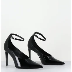 Hot ROTTA Escarpins talon haut bride cheville en cuir vernis - FLOYDAH24 VERNICE BLACK NOIR