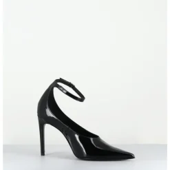 Hot ROTTA Escarpins talon haut bride cheville en cuir vernis - FLOYDAH24 VERNICE BLACK NOIR