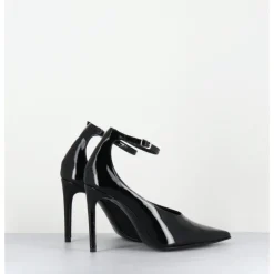 Hot ROTTA Escarpins talon haut bride cheville en cuir vernis - FLOYDAH24 VERNICE BLACK NOIR