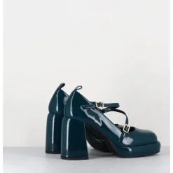 Discount GARRICE LAB Mary-Jane à plateforme en cuir vernis - ABRA VERNICE BLU BLEU