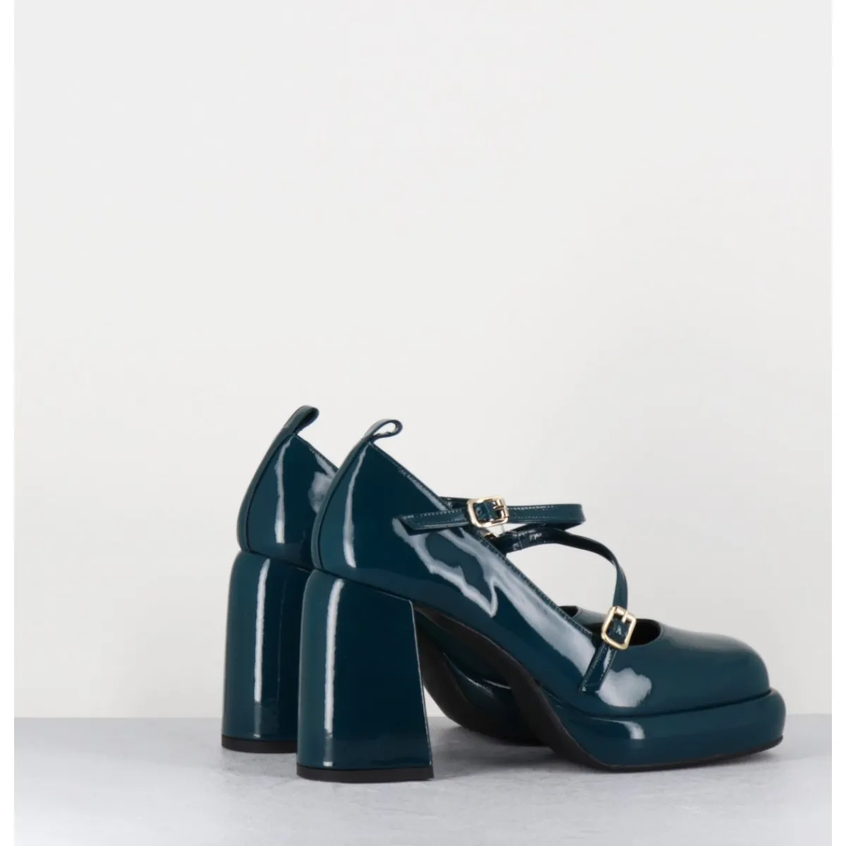 Discount GARRICE LAB Mary-Jane à plateforme en cuir vernis - ABRA VERNICE BLU BLEU