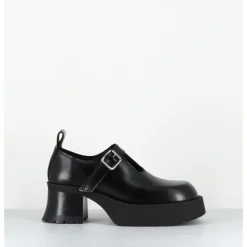 E8 BY MIISTA Mary-jane à plateforme en cuir - BIRGIT BLACK BROGUES NOIR