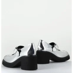 OA NON FASHION Mary-Jane à talon en cuir glacé miroir - AL111 SUPERLUX O ARGENT