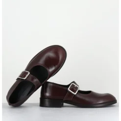 New OA NON FASHION Mary-Jane en cuir glacé - YVETTE ABRA T.MORO MARRON