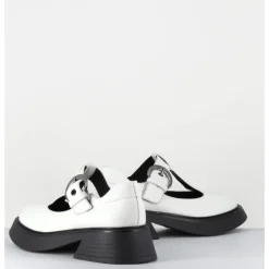 Hot GARRICE LAB Mary-Jane 90s en cuir semelle légère - DIKE SAVANA BIANCO BLANC